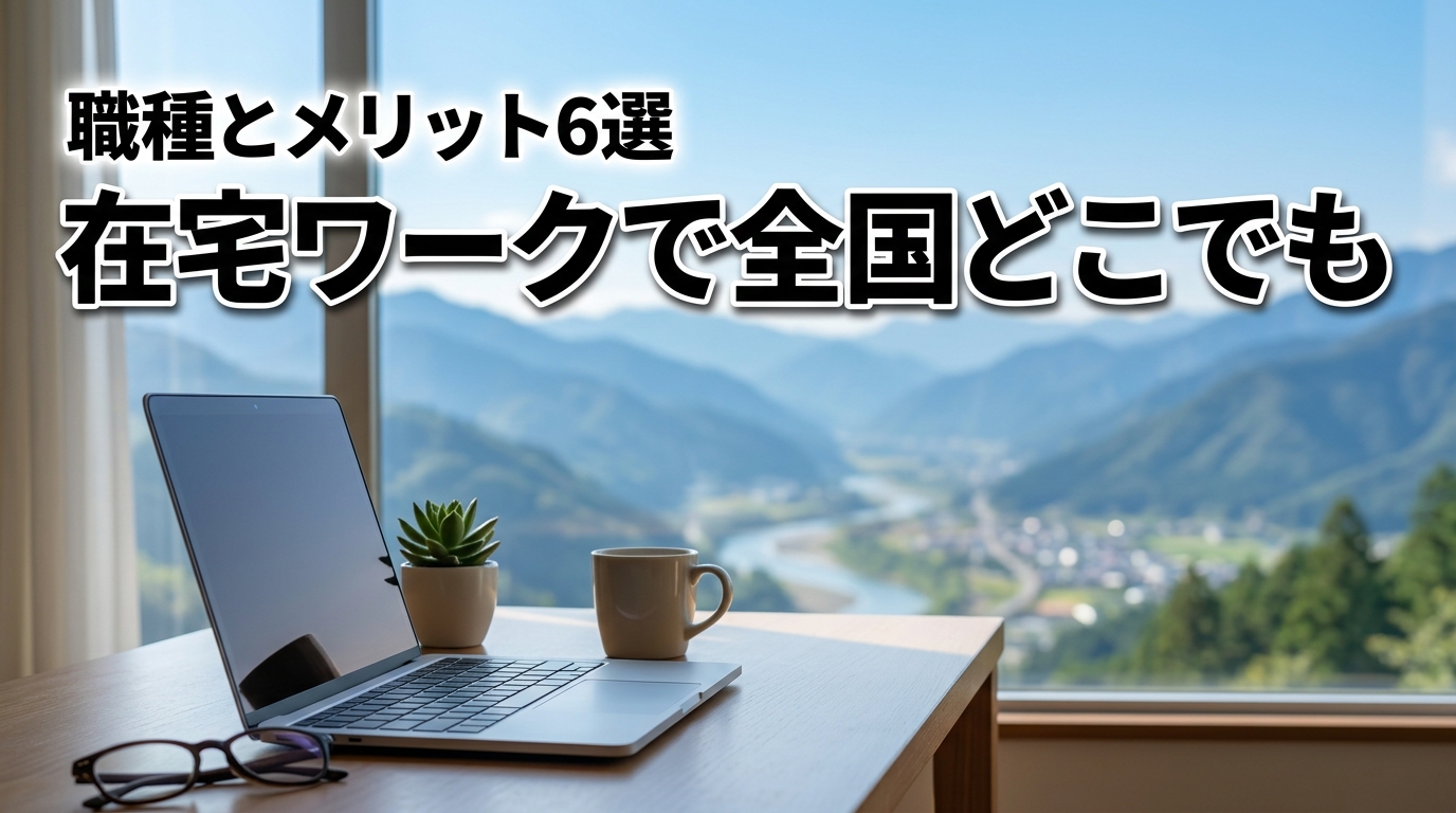在宅ワークなら全国どこでも働ける！メリット6つとおすすめ職種・サイト