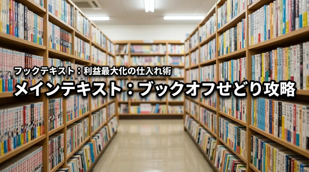 【結論】ブックオフのせどりが儲からないのは嘘！利益を最大化する仕入れ術を公開