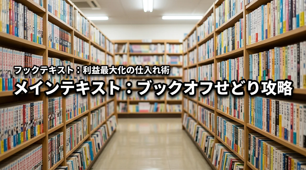 【結論】ブックオフのせどりが儲からないのは嘘!利益を最大化する仕入れ術を公開