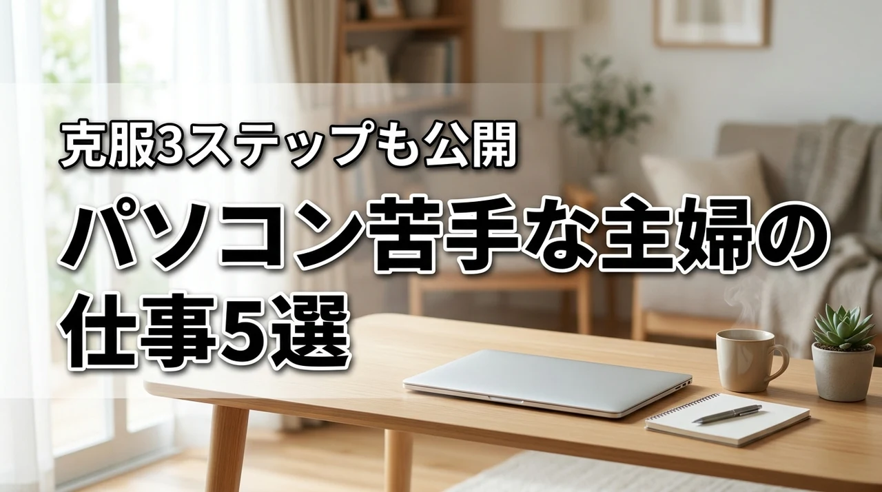 パソコンが苦手な主婦でもできるおすすめ仕事5選!苦手を克服する3ステップも公開