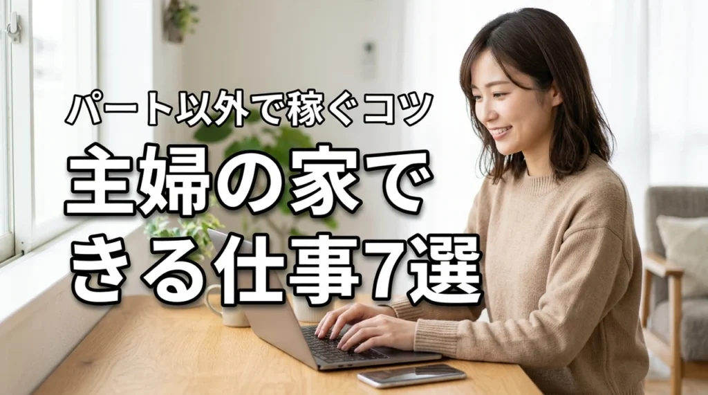 パートに出ずに収入を得たい主婦へ！家でできる仕事7選と安全に稼ぐコツ