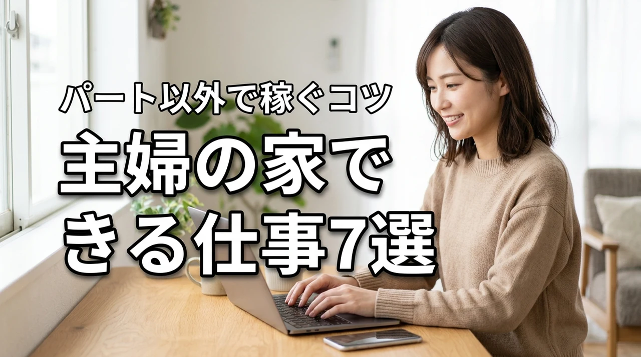 パートに出ずに収入を得たい主婦へ!家でできる仕事7選と安全に稼ぐコツ
